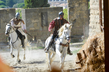 Bandits lors du tournoi de joutes à Carcassonne