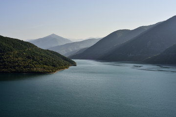 mountains lake