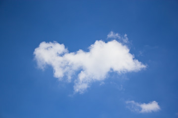 Isolated white cloud on blue sky background