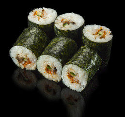 Sushi Roll with Eel and Cucumber