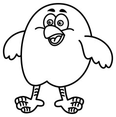 small bird smiling for coloring