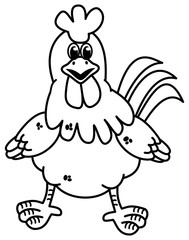 hen brooding eggs for coloring