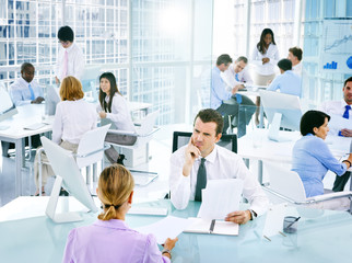 Fototapeta na wymiar Group of Business People Working Office Meeting Concept