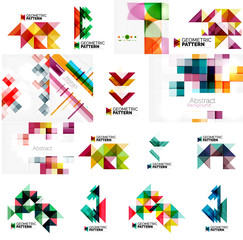 Set of various universal geometric layouts - backgrounds