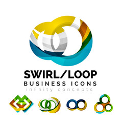 Set of infinity concepts, loop logo designs