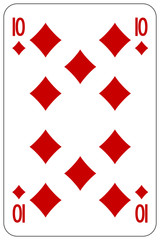 Obraz premium Poker playing card 10 diamond
