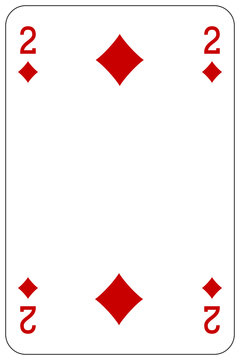 Poker playing card 2 diamond