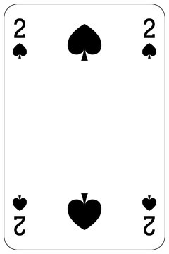 Poker playing card 2 spade