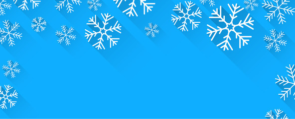 Naklejka na ściany i meble Christmas abstract snow banner.