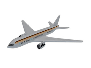 Illustration of commercial airliner isolated on white