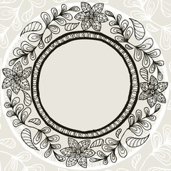 floral background with hand drawn concept