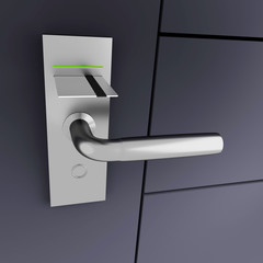Door lock with magnetic card