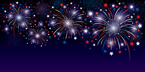 Fototapeta premium Fireworks background