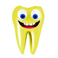 Tooth with face