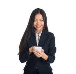 asian female business woman on a phone
