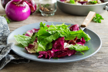 Easy diet salad with chicory.
