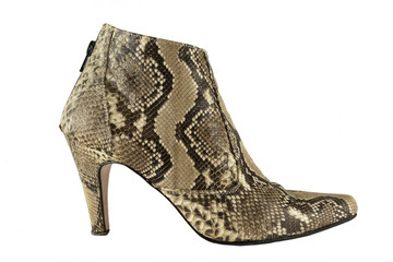 Shoes made of snake skin
