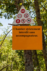 Panneau interdiction d'entrer