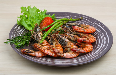 Grilled prawns