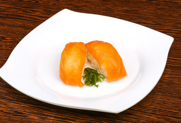 Sushi with salmon