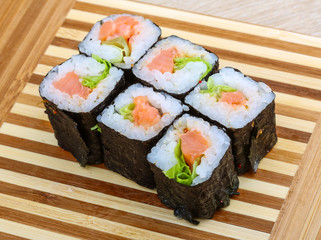 Roll with salmon