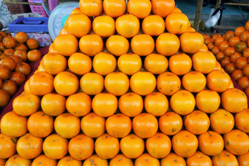 Fresh Oranges background ,Orange on stack