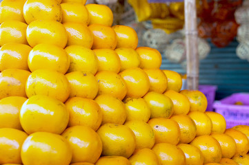 Fresh Oranges background ,Orange on stack