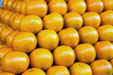 Fresh Oranges background ,Orange on stack