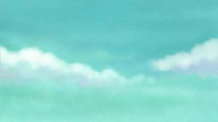 Cloudy sky. Eye relaxation blurred backdrop. Digital background raster illustration.