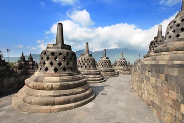 Papier Peint photo Lavable Indonésie Indonésie (Java) - Temple de Borobudur