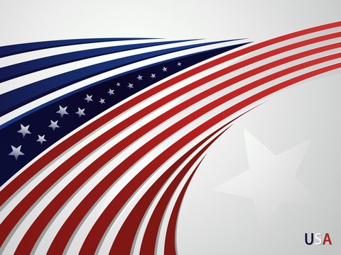 Abstract background USA patriotic design with a stylized eagle's head