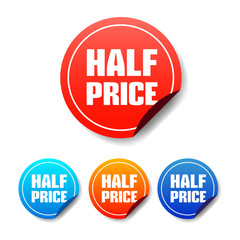 Half Price Round Stickers