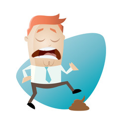 hundehaufen treten business mann