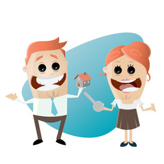 immobilie makler team lustig