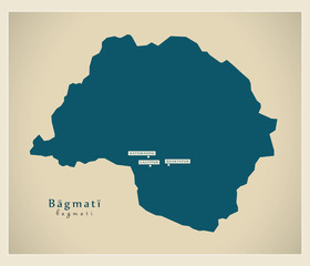 Modern Map - Bagmati NP
