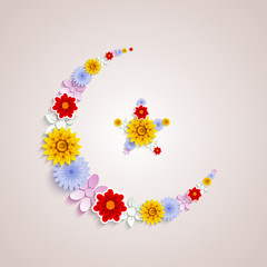 Vector modern eid mubarak creative background.