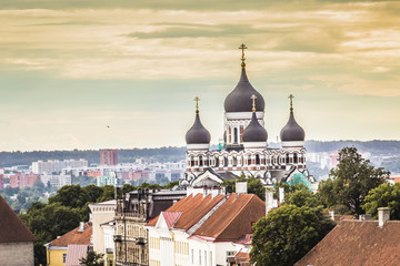 Fototapeta premium Tallinn, Estonia at the old city.