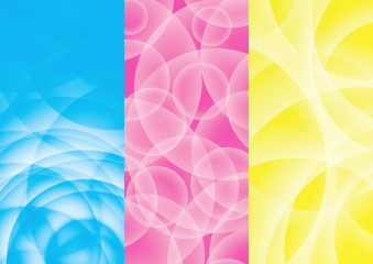 Abstract background blue, pink, yellow
