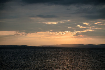 Amazing sunset over the sea