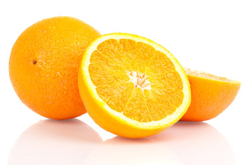 oranges isolated on white background