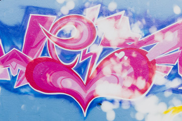 Graffiti colorful love