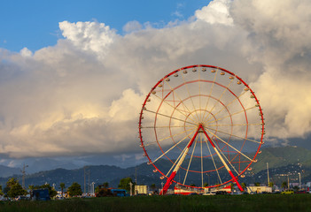 BATUMI, ADJARA, GEORGIA - SEPTEMBER 1, 2015: Seafront of Batumi, Georgia