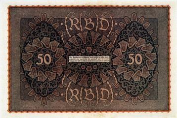 Historische Banknote, 24. Juni 1919, Fünfzig Mark, Deutschland