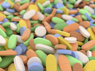 Pills and tablets (clipping path included)