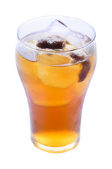 Fototapeta na wymiar Longan juice with ice in glass