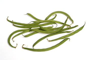 Green Beans White background