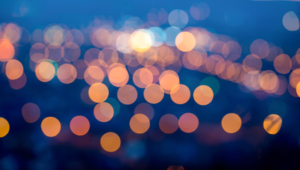 city lights in the twilight evening with blurring background, cl