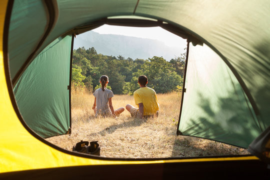 Couple in the camping