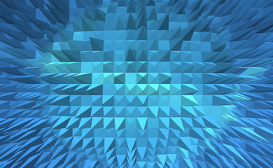 Blue pyramid digital abstract background