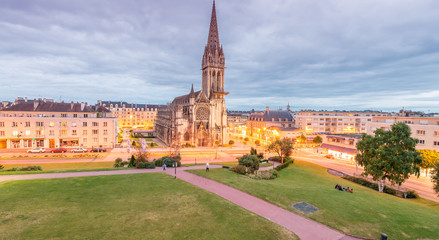 Caen, France. Aerial city view